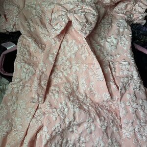 Elegant Pink Floral Coquette Dress